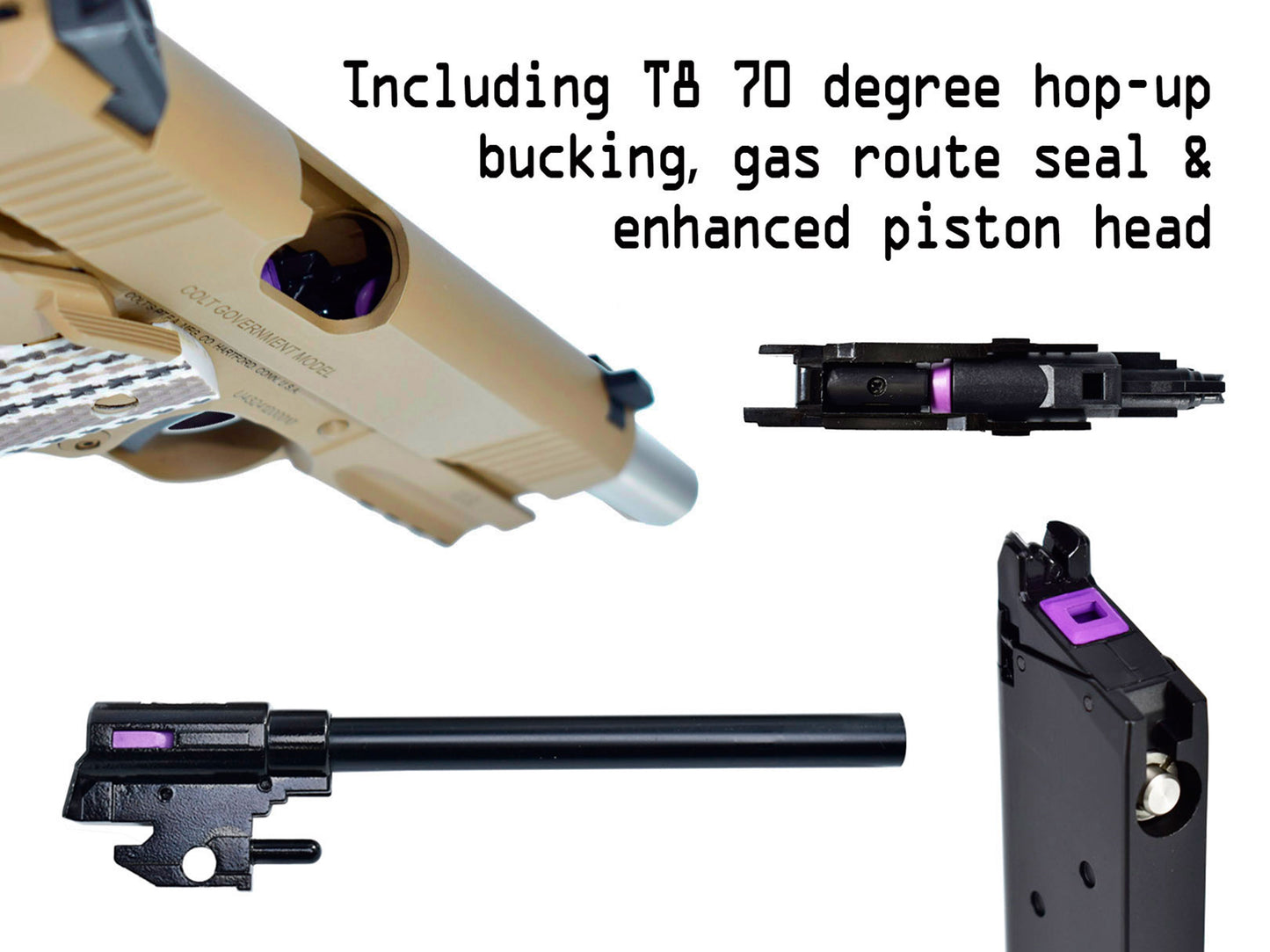 CYBERGUN COLT Licensed M45A1 Gas Blowback Airsoft Pistol.