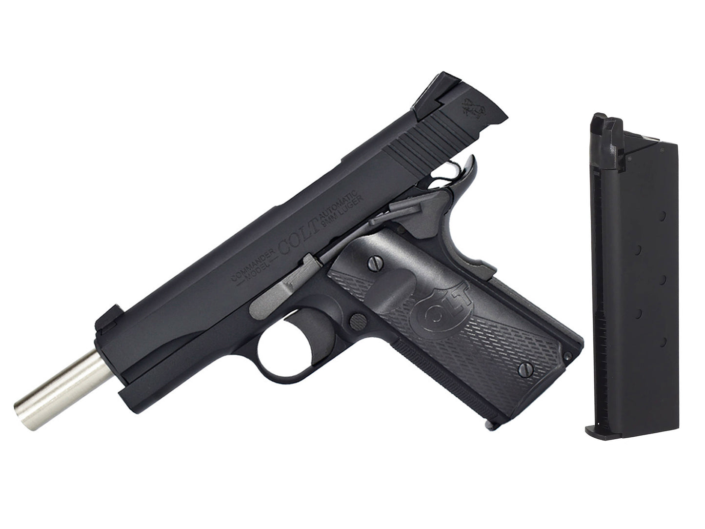 CYBERGUN COLT Licensed 1911 Combat Elite Commander Gas Blowback Airsoft Pistol.