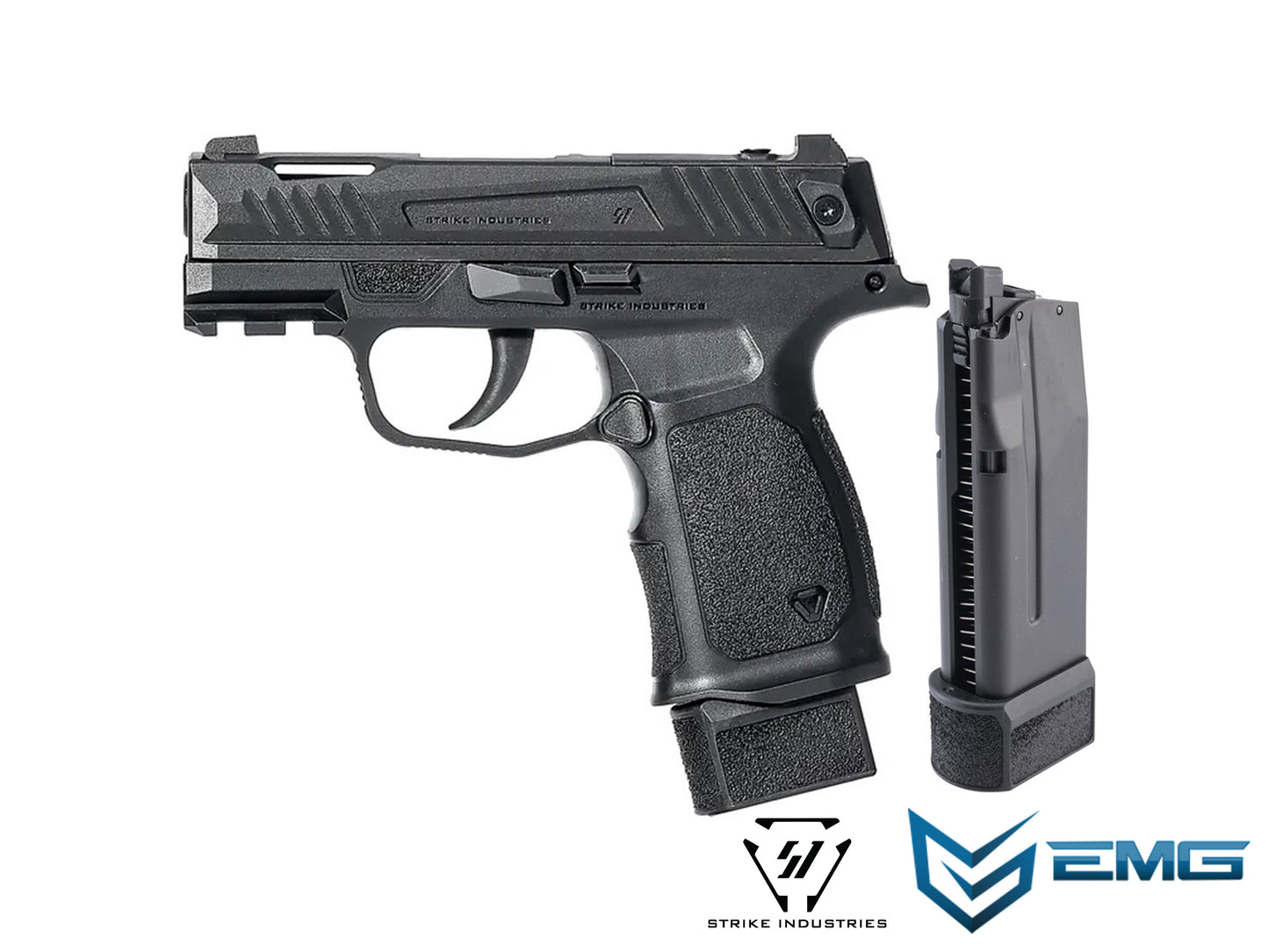 EMG Strike Industries SMP Strike Micro Pistol / P365 Gas Blowback Airsoft Pistol.
