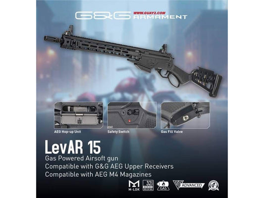 G&G LevAR-15 Lever Action Airsoft Gas Rifle.