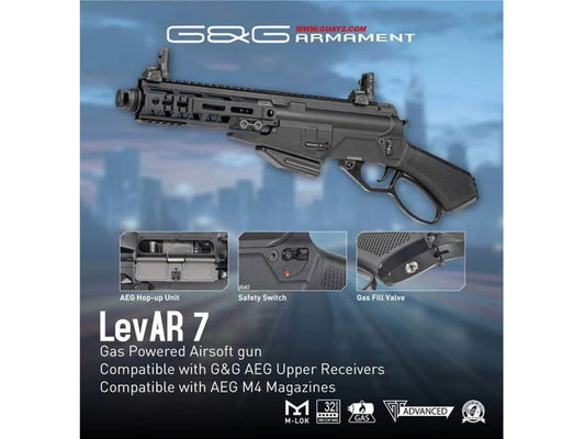 G&G LevAR-7 Lever Action Airsoft Gas Rifle.