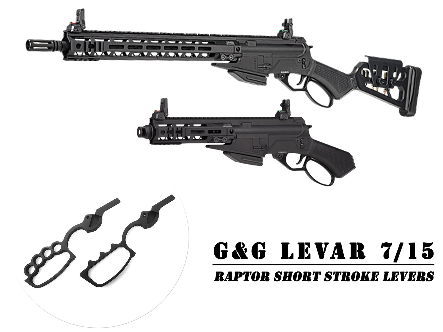 RAPTOR Short Stroke Levers for G&G LevAR Airsoft Gas Rifle Series.