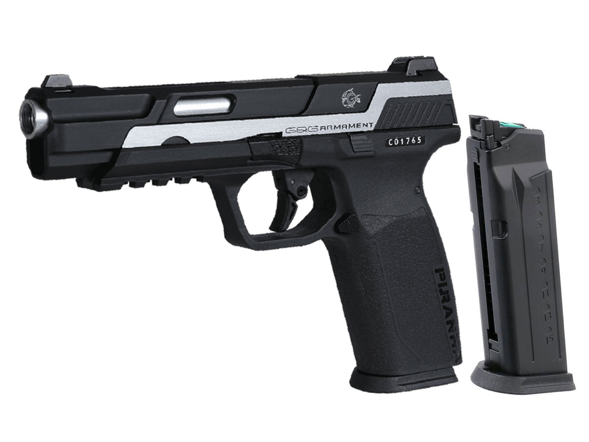 G&G Piranha MK I 가스 블로우백 에어소프트 권총.