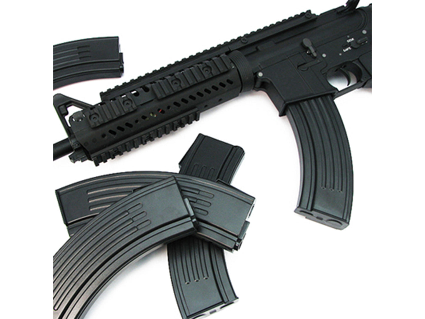 KING ARMS キングアームズ AK スタイル M16 シリーズ 電動ガン用 100連 マガジン. (5本)
