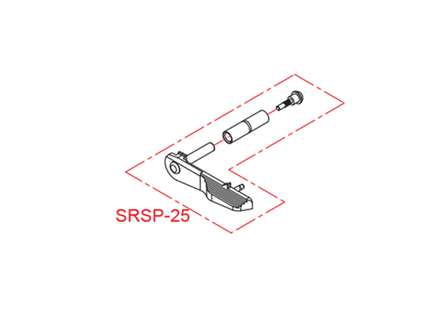 SRC SR-SP Series Airsoft Pistol Replacement Part.