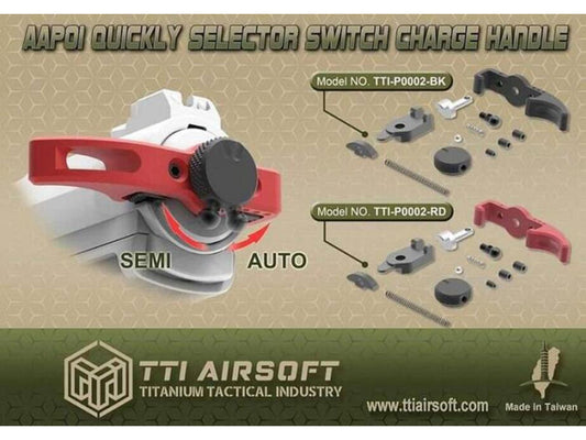 TTI AIRSOFT Selector Switch Charge Handle. For AAP01 GBB Airsoft Pistol