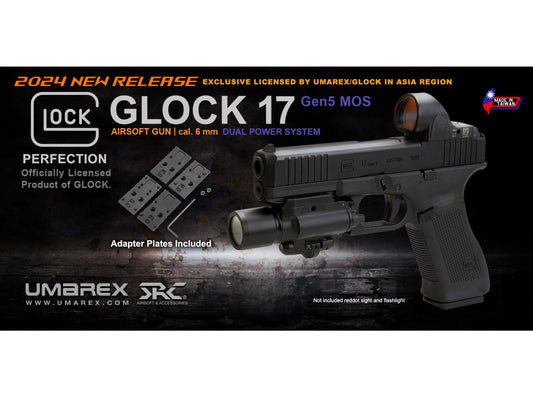 UMAREX | SRC GLOCK 17 Gen5 MOS Gas Blowback Airsoft Pistol.