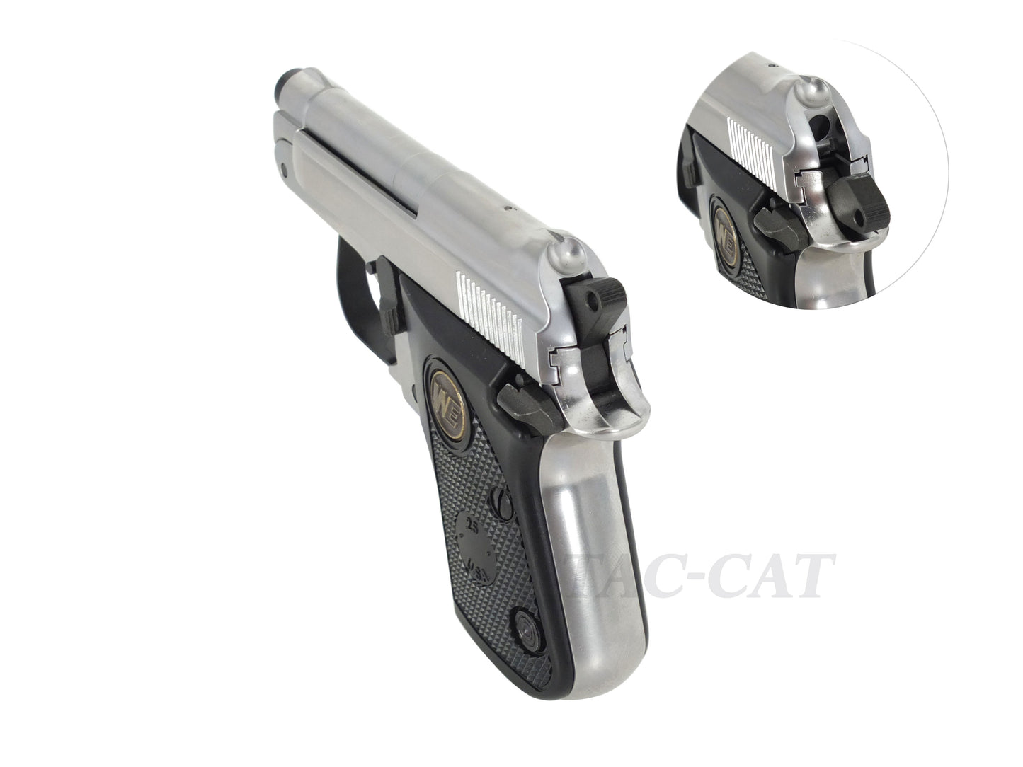 WE Beretta M950 Jetfire 미니 블로우백 가스핸드건.