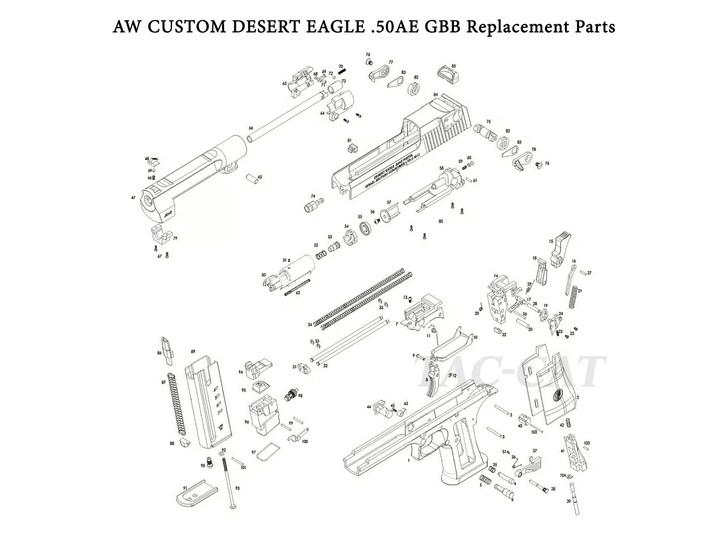 【純正部品】CYBERGUN | AW デザートイーグル DESERT EAGLE シリーズ ハンドガン パーツ.