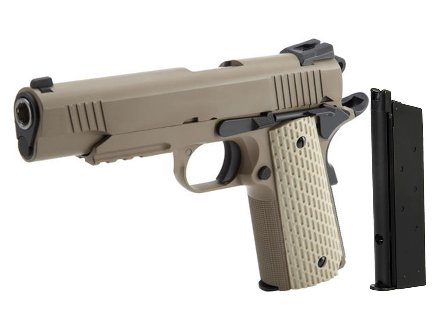WE KIMBER Desert Warrior Gas Blowback Airsoft Pistol.