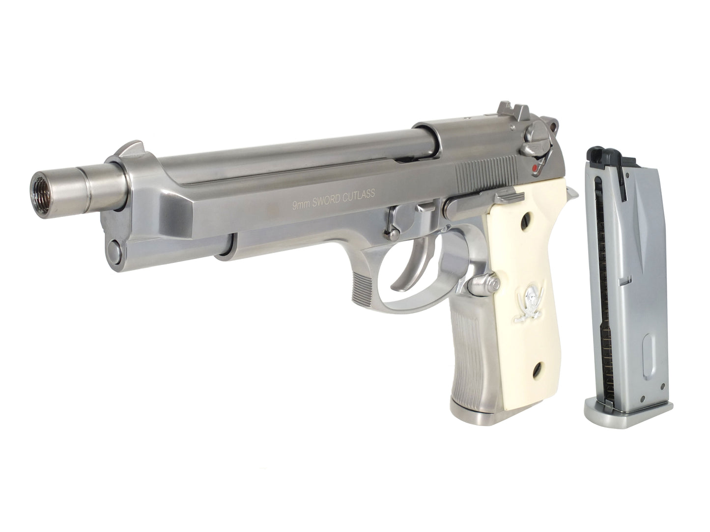WE ソード・カトラス スタイル M92F / M9 ロング ガスブローバック ハンドガン.