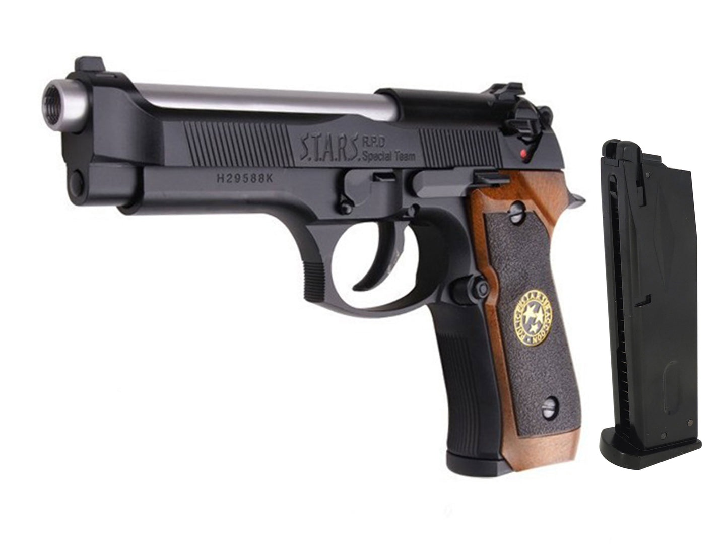 WE Samurai Edge Biohazard M9 Gas Blowback Airsoft Pistol.