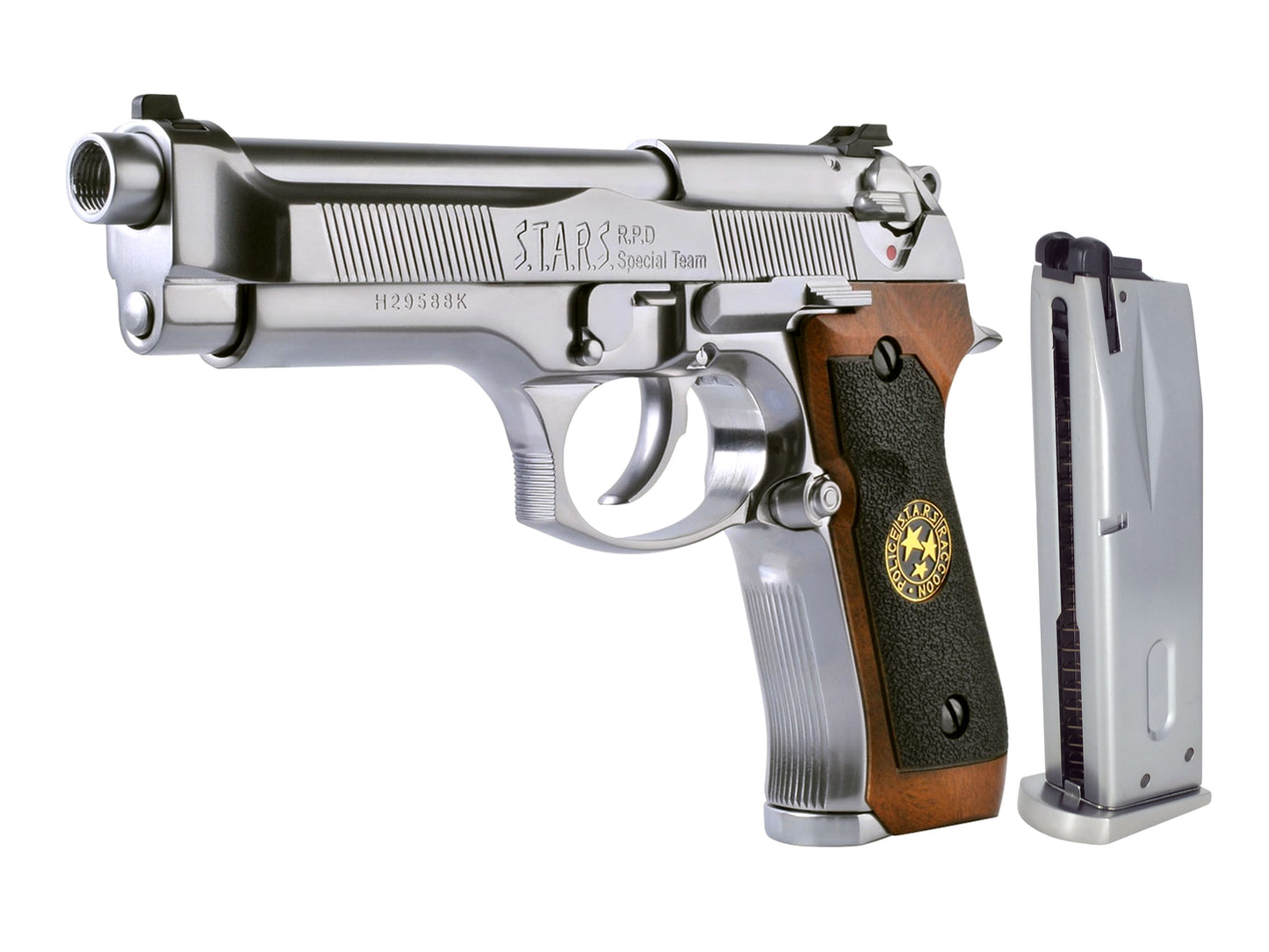 WE Samurai Edge Biohazard M9 Gas Blowback Airsoft Pistol.