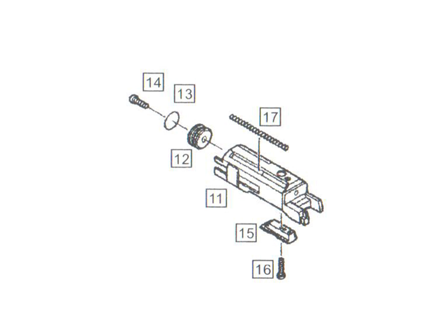 WE MEU / MEU Rail ( SOC ) M1911A1 Series Airsoft Pistol Replacement Part.