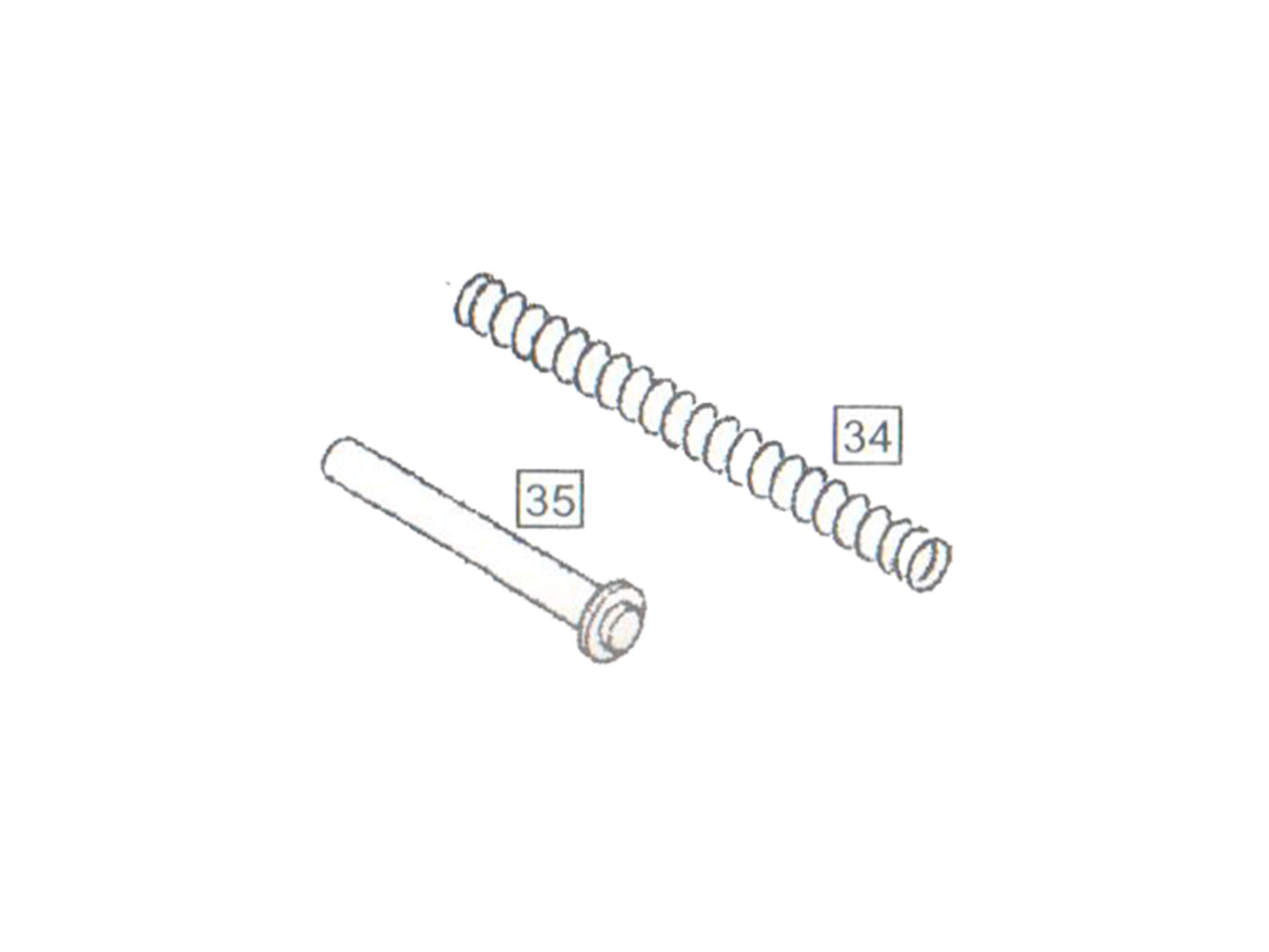 WE MEU / MEU Rail ( SOC ) M1911A1 Series Airsoft Pistol Replacement Part.