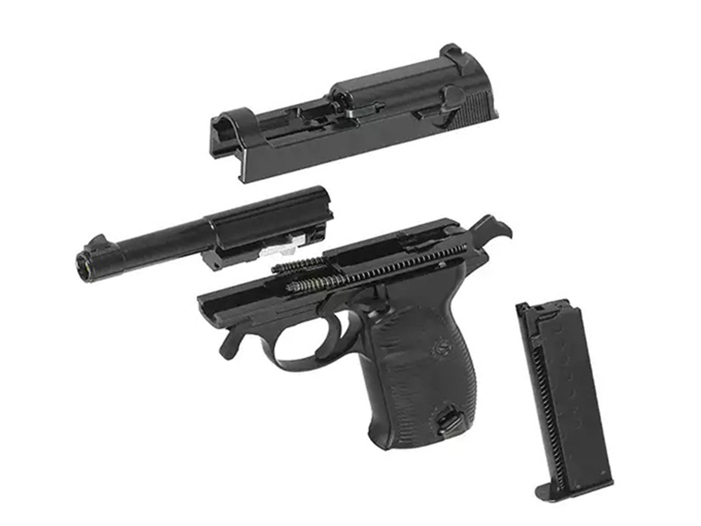 WE WALTHER P38 ( P38-L ) Gas Blowback Airsoft Pistol.