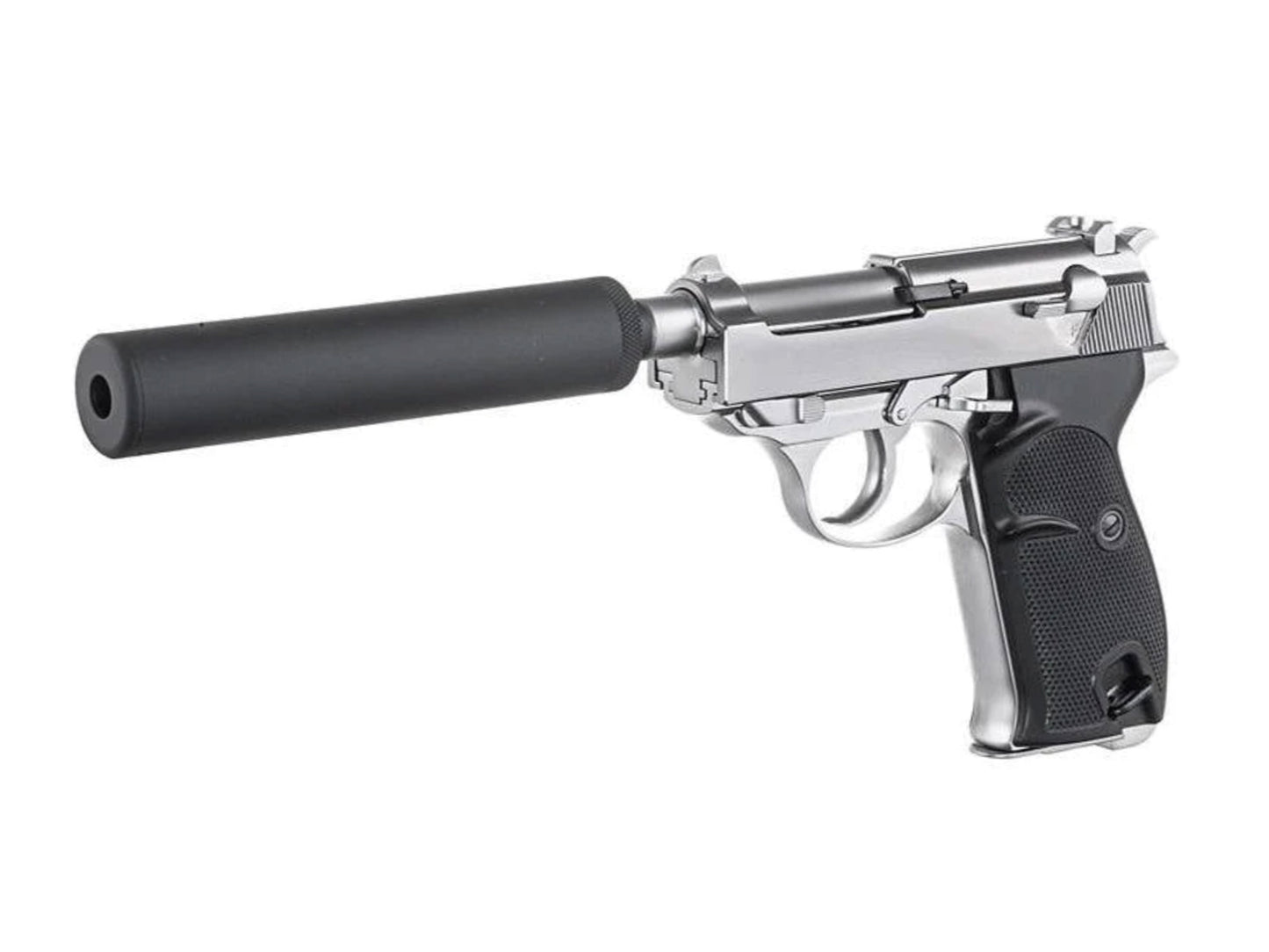 WE WALTHER P38K Gas Blowback Airsoft Pistol.