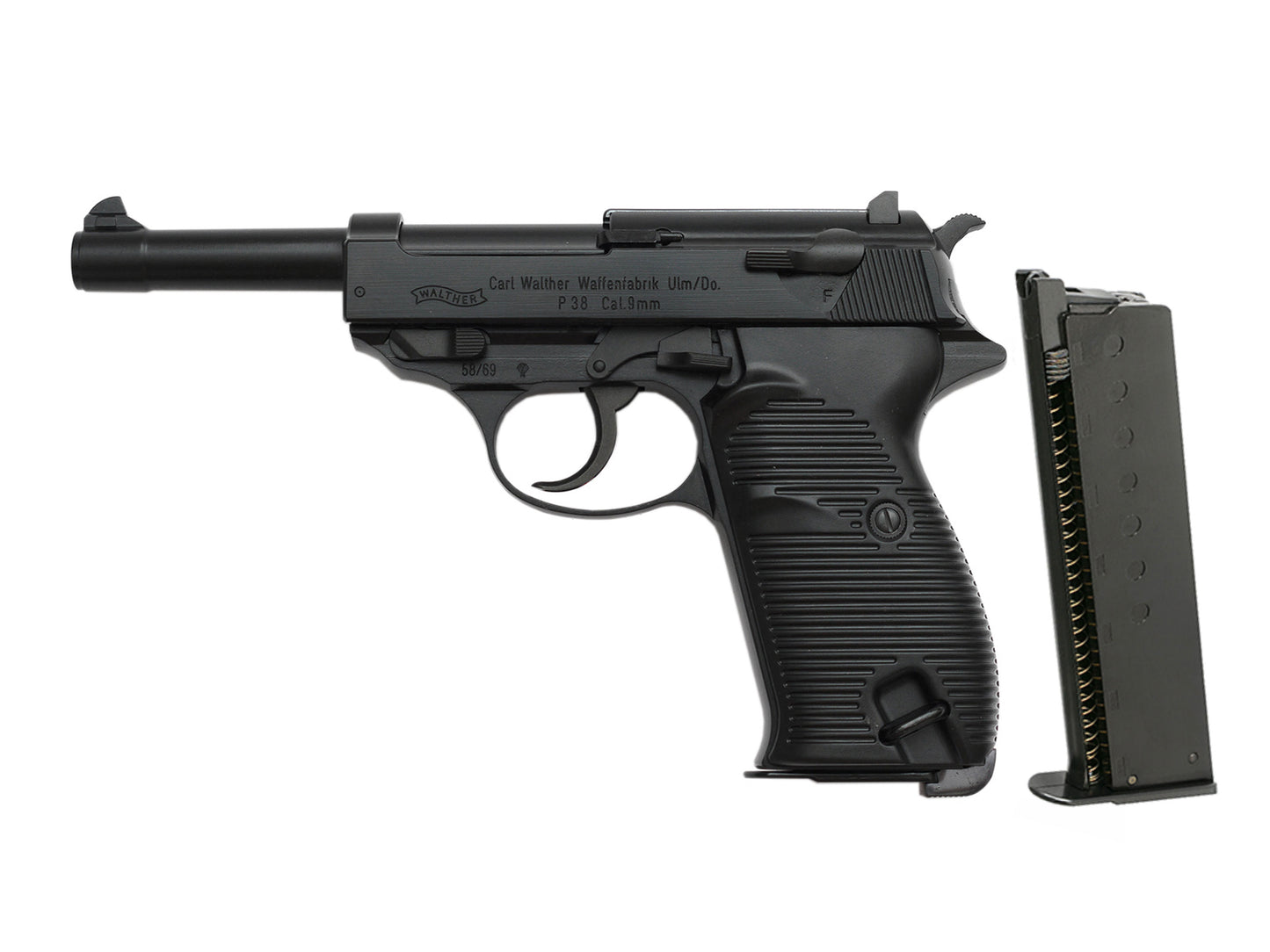 【CIVILIAN 刻印】WE ワルサー WALTHER P38L ガスブローバック ハンドガン.