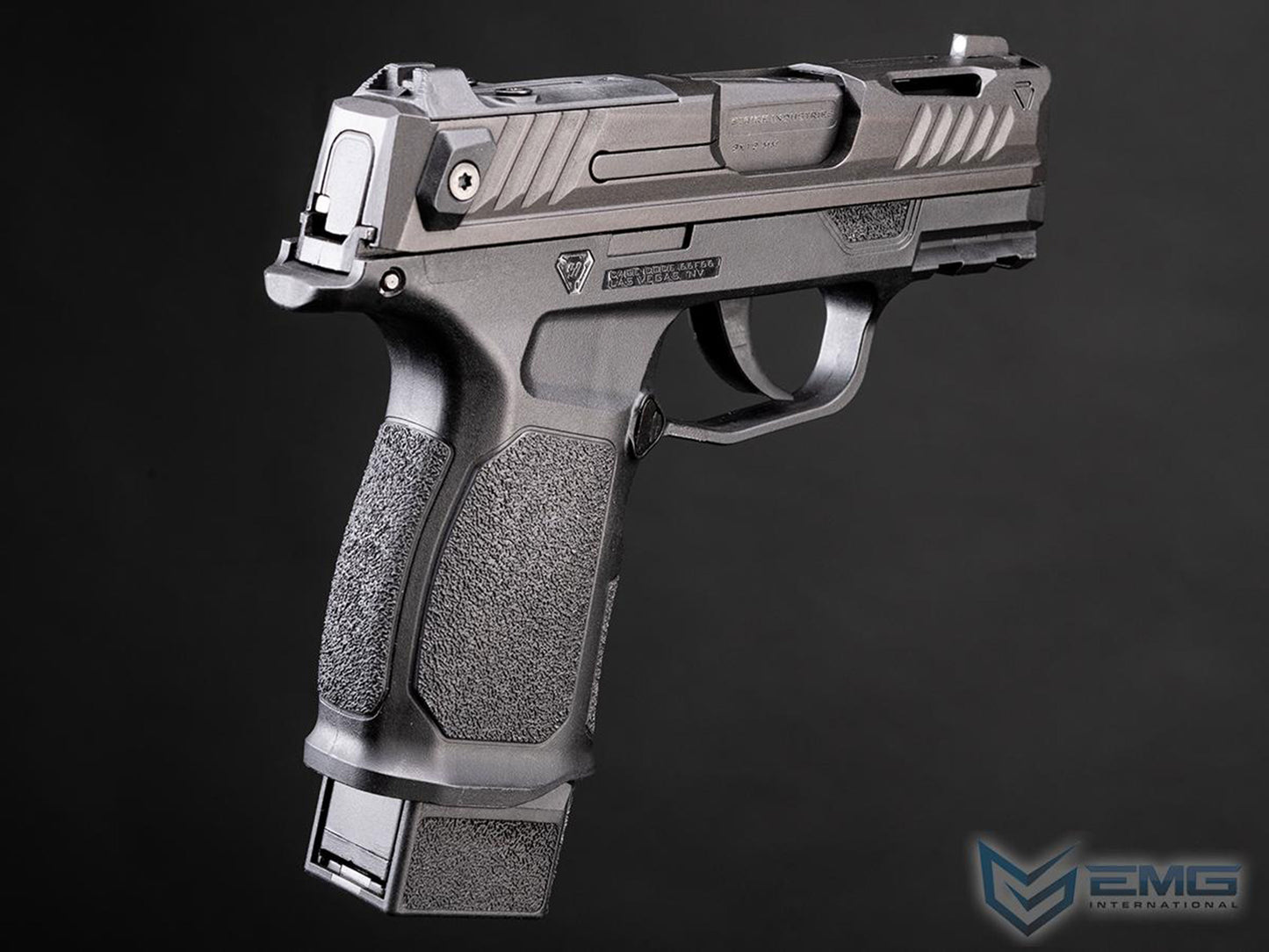 EMG Strike Industries SMP Strike Micro Pistol / P365 Gas Blowback Airsoft Pistol.