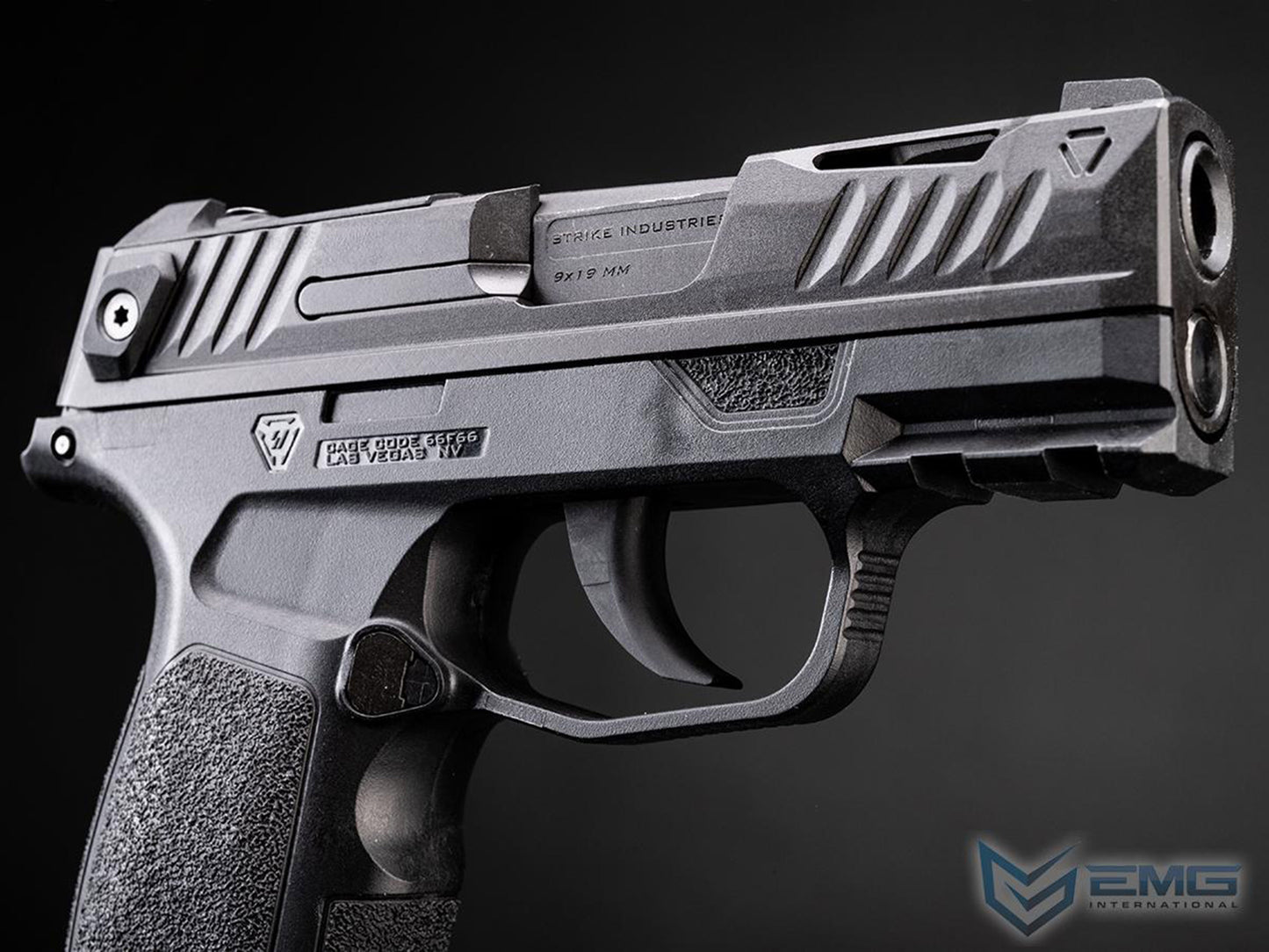 EMG Strike Industries SMP Strike Micro Pistol / P365 Gas Blowback Airsoft Pistol.