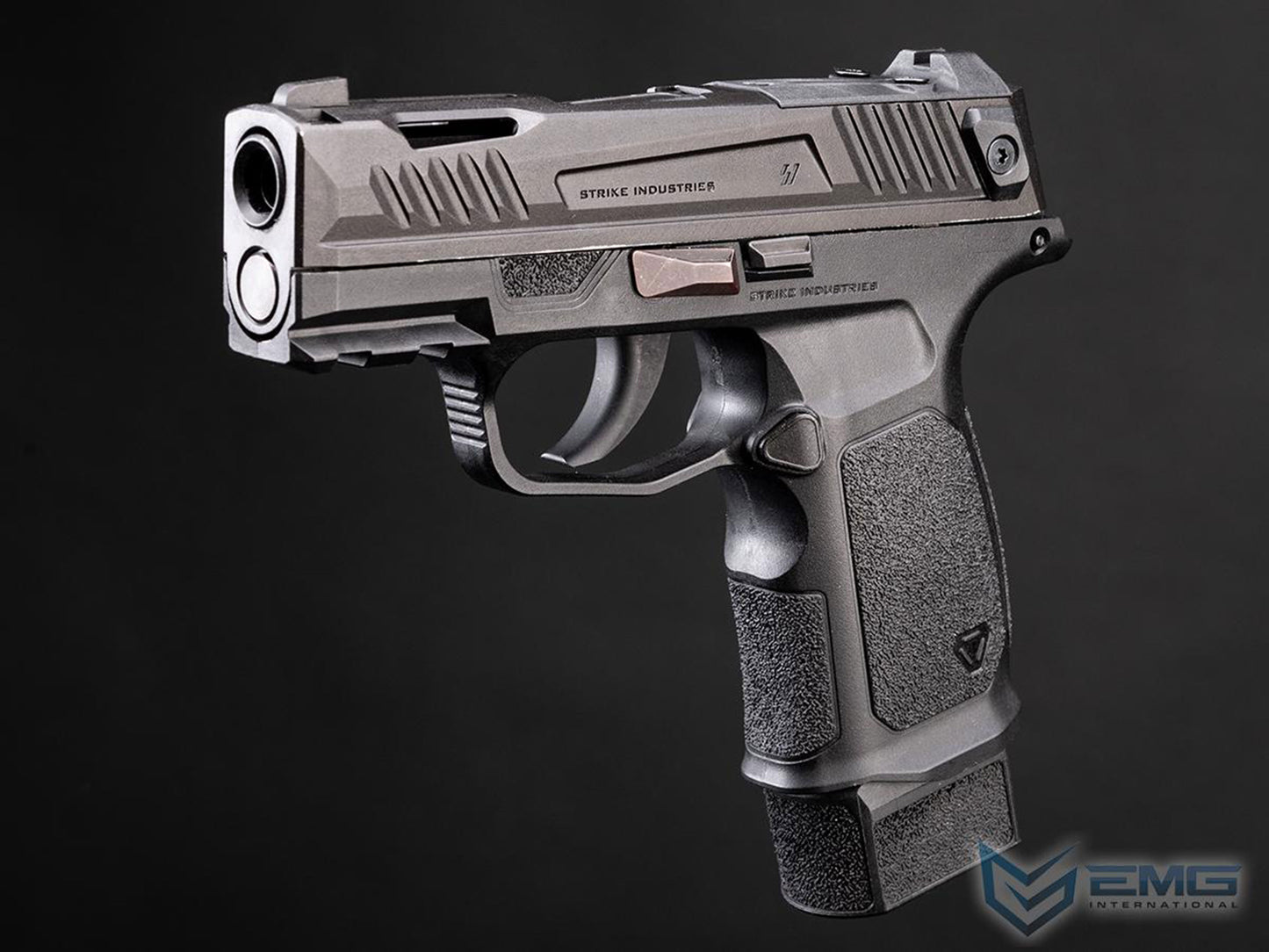 EMG Strike Industries SMP Strike Micro Pistol / P365 Gas Blowback Airsoft Pistol.