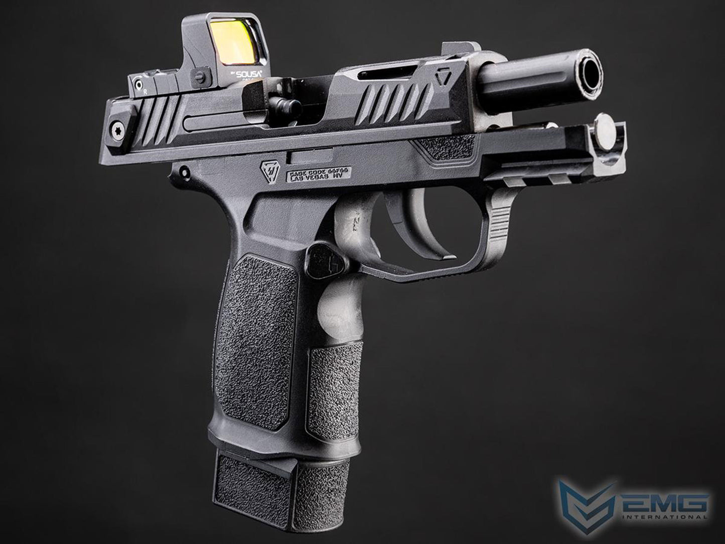 EMG Strike Industries SMP Strike Micro Pistol / P365 Gas Blowback Airsoft Pistol.