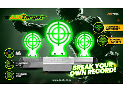 Acetech AceTarget-S Static Wi-Fi Glowing Flip-Up Target.