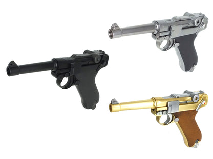 WE Luger P08 4INCH Gas Blowback Airsoft Pistol.