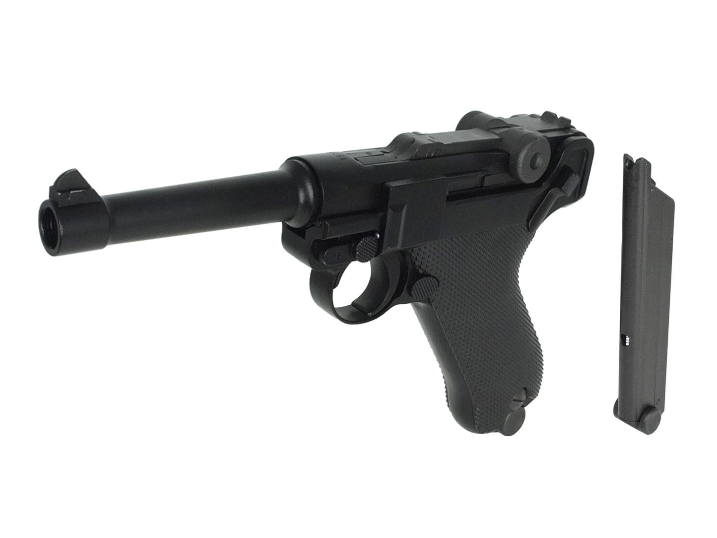 WE Luger P08 4INCH Gas Blowback Airsoft Pistol.