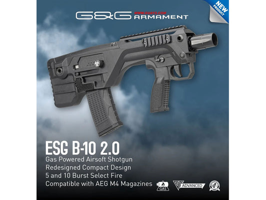 G&G ESG B-10 2.0 Airsoft Gas Shotgun.