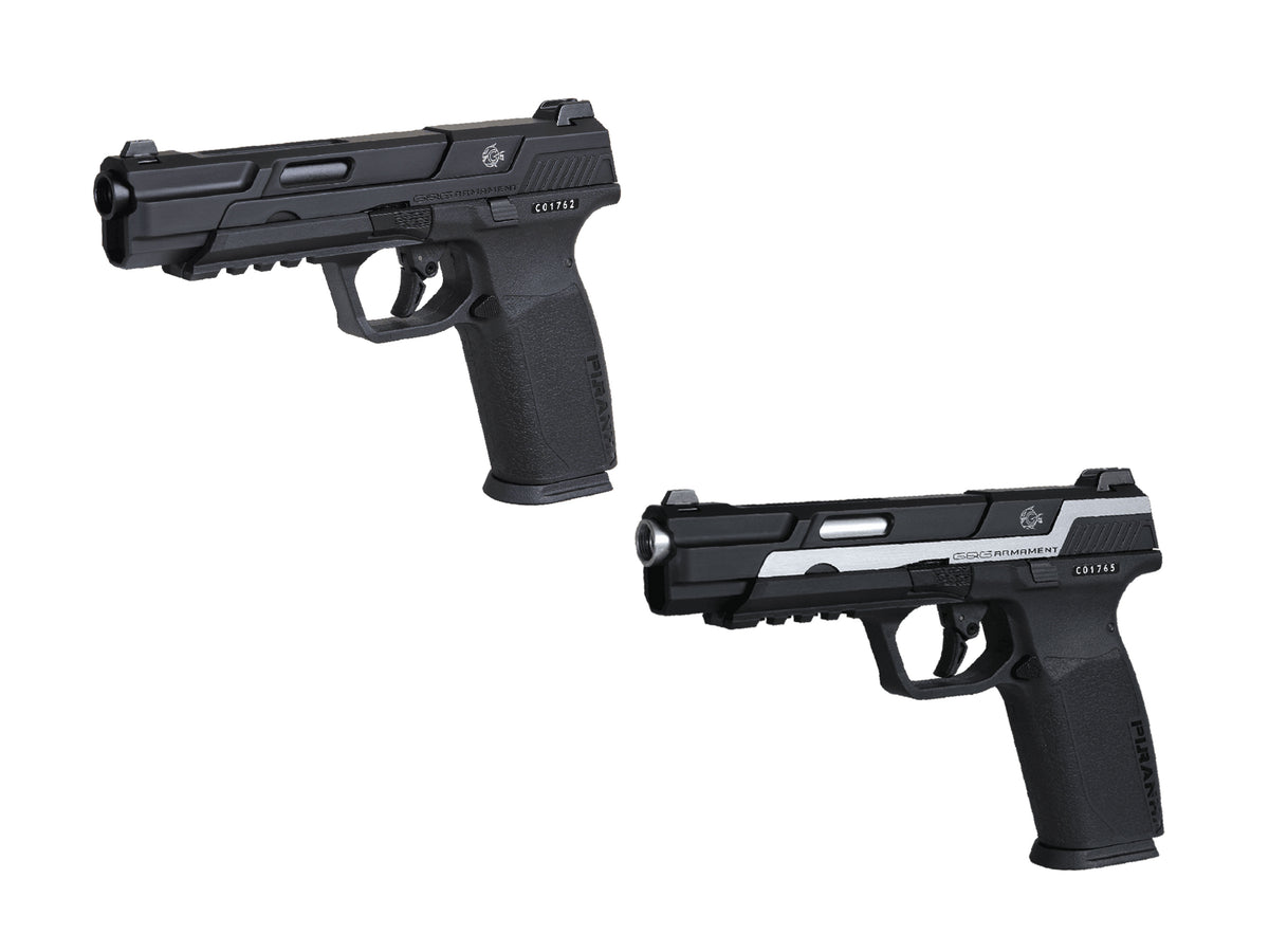 G&G Piranha MK I 가스 블로우백 에어소프트 권총.