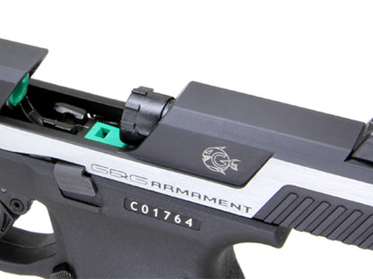 G&G Piranha MK I 가스 블로우백 에어소프트 권총.