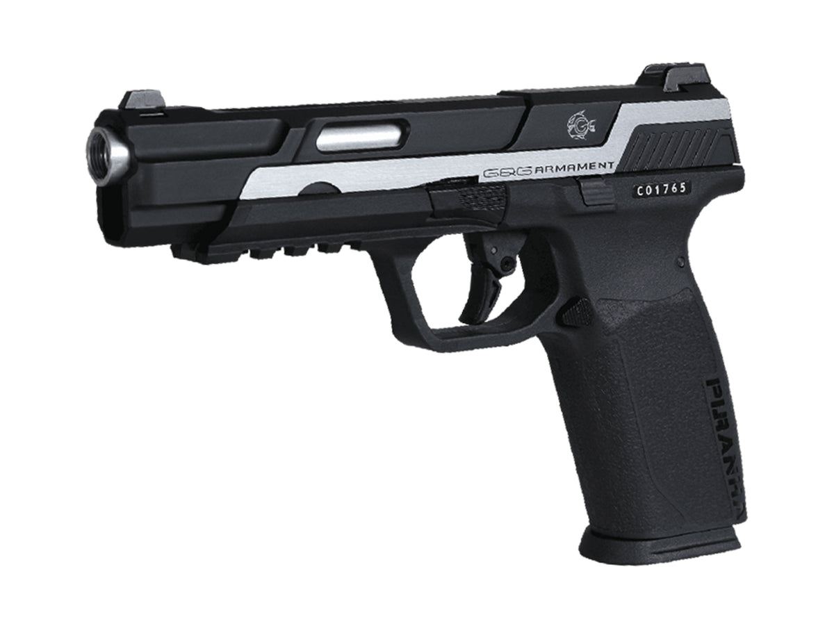 G&G Piranha MK I 가스 블로우백 에어소프트 권총.