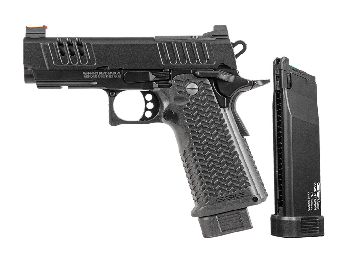 G&G STP45 PRO 7.4INCH Gas Blowback Airsoft Pistol.
