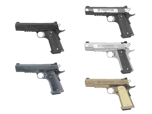 Predator Tactical Shrike 1911 Rail Gas Blowback Airsoft Pistol.