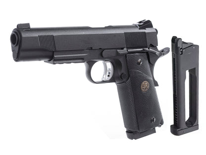 KJ WORKS MEU KP-07 Rail M1911A1 Gas Blowback Airsoft CO2 Pistol.
