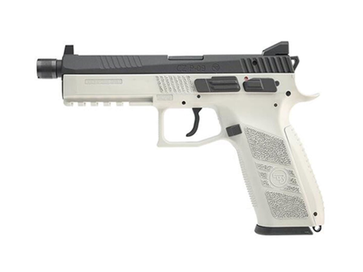 KJ WORKS CZ P-09 Duty Gas Blowback Airsoft Pistol. (Threaded Barrel Version)