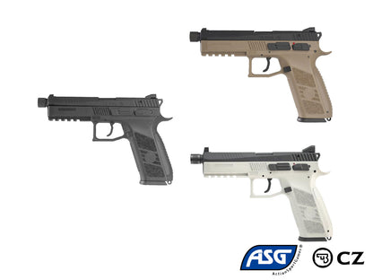 KJ WORKS CZ P-09 Duty Gas Blowback Airsoft Pistol. (Threaded Barrel Version)