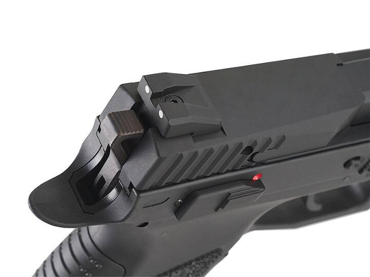 KJ WORKS CZ P-09 Duty Gas Blowback Airsoft Pistol. (Threaded Barrel Version)