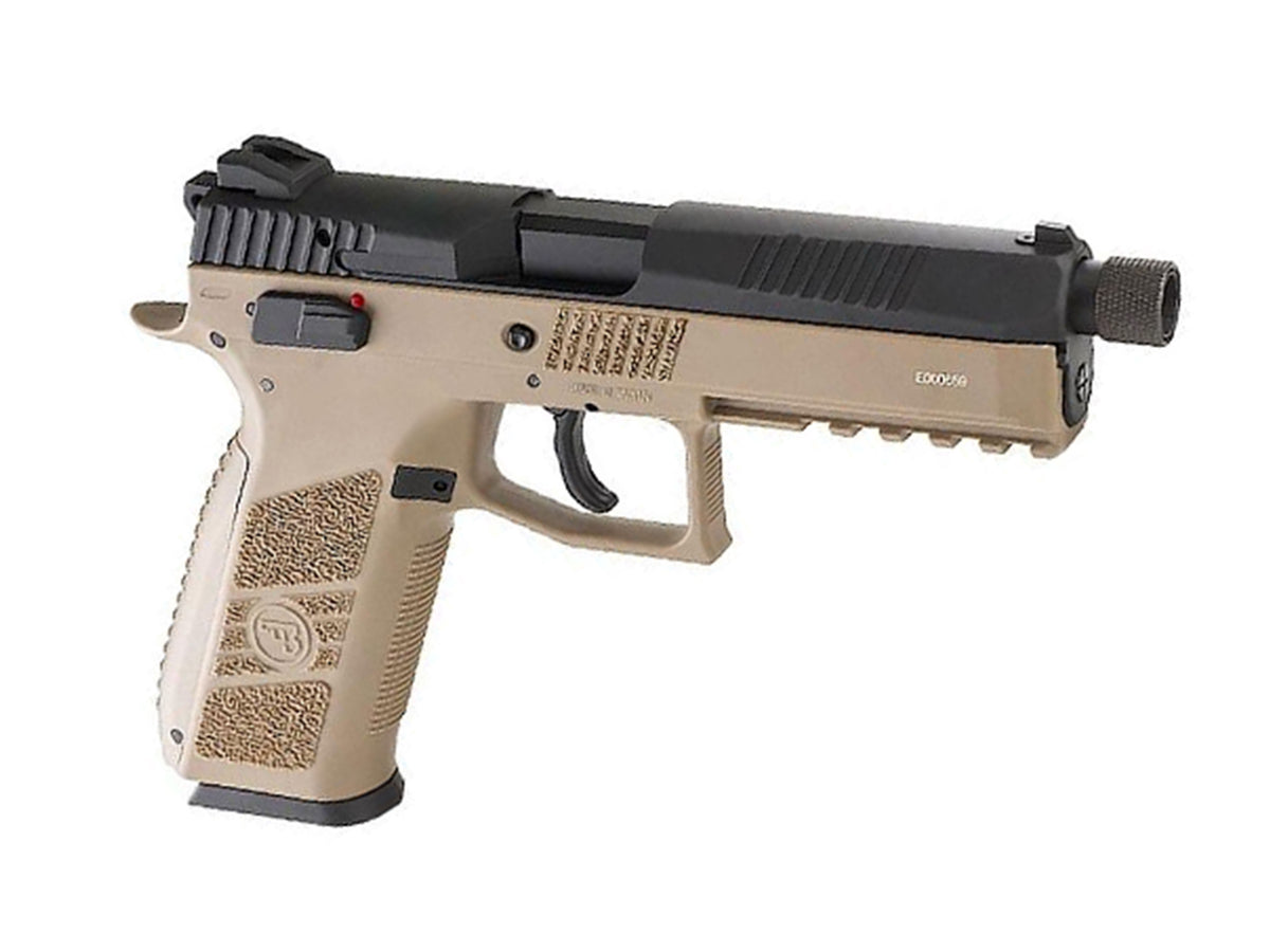 KJ WORKS CZ P-09 Duty Gas Blowback Airsoft Pistol. (Threaded Barrel Version)