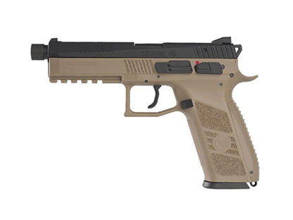 KJ WORKS CZ P-09 Duty Gas Blowback Airsoft Pistol. (Threaded Barrel Version)