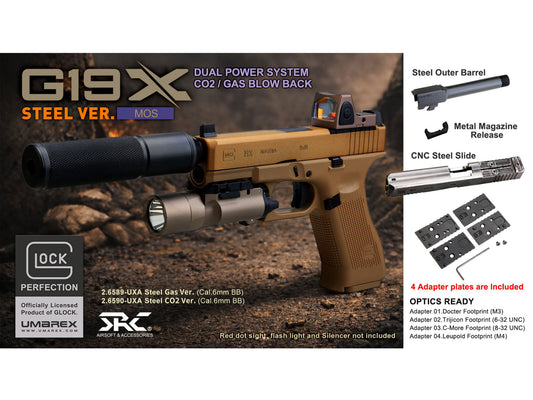 UMAREX | SRC GLOCK 19X G19X MOS CNC 鋼製版 氣動退鏜 CO2 手槍.