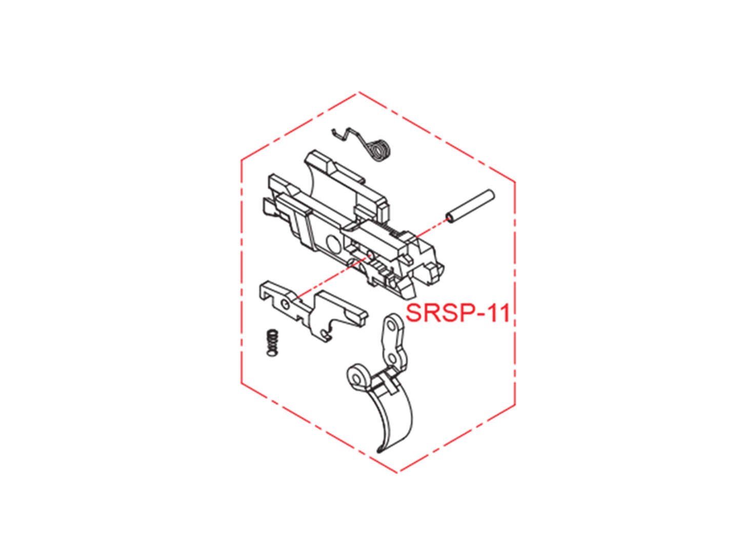 SRC SR-SP Series Airsoft Pistol Replacement Part.