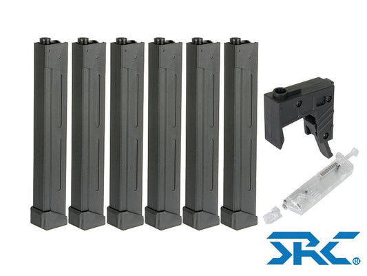 SRC SR4 FALCON (M4) AEG Series 9mm Style 110 rounds Hi-cap Magazine. (6 PCS)