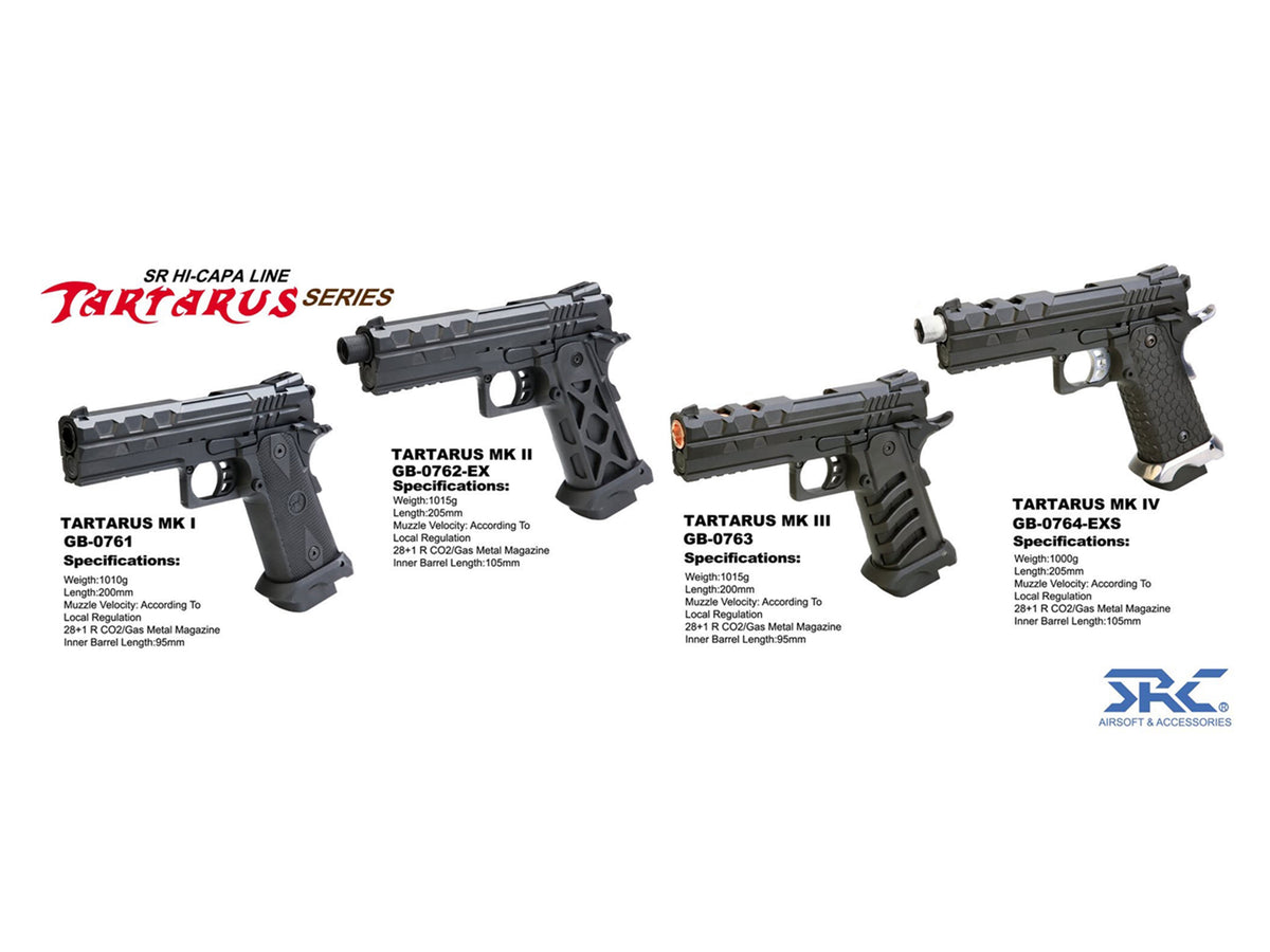 SRC TARTARUS MK I 4.3" ガスブローバック ハンドガン