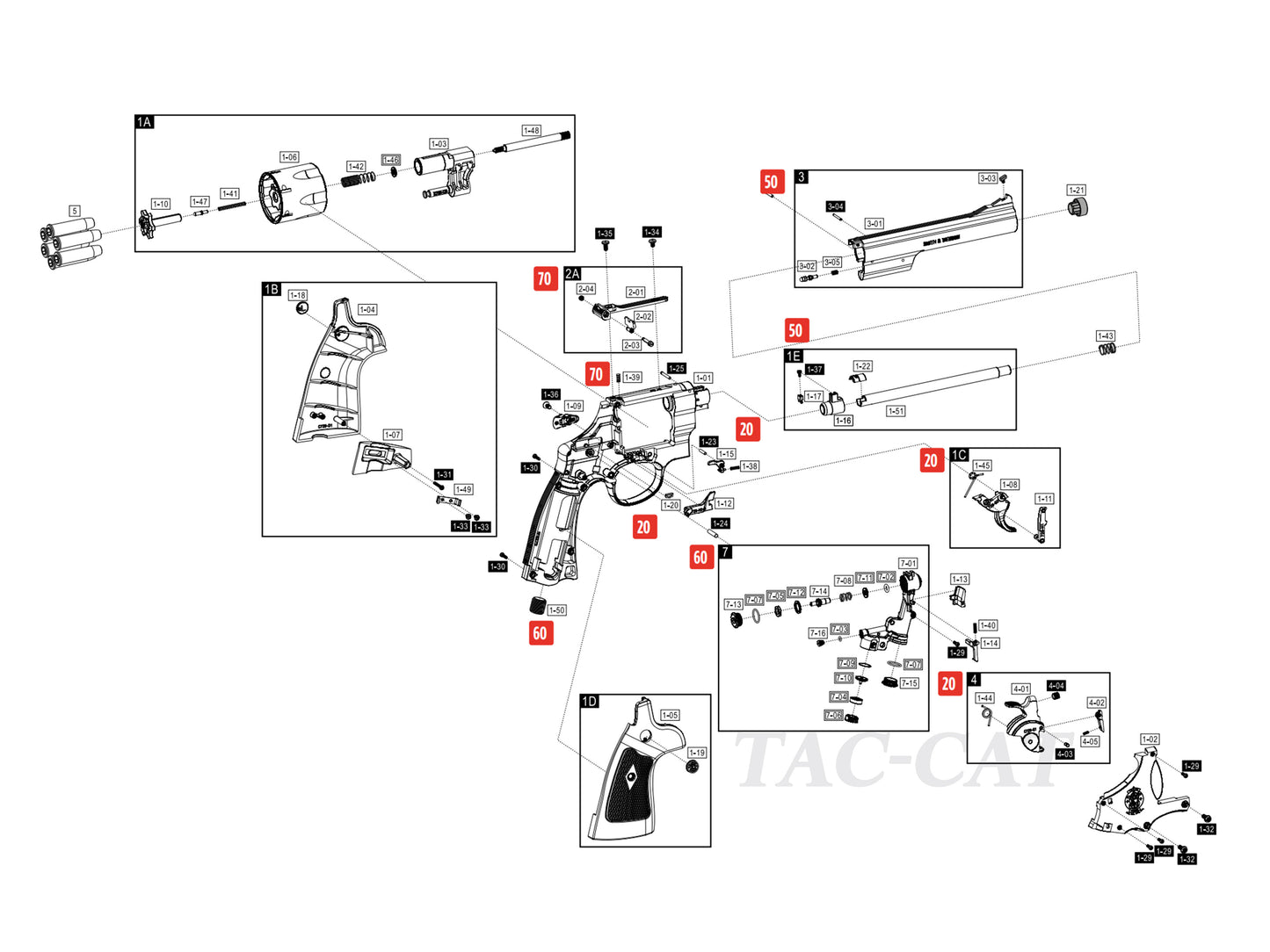Umarex | Smith & Wesson M29 Series CO2 Revolver Replacement Part.
