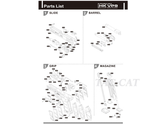 UMAREX | VFC H&K VP9 Series Airsoft Pistol Replacement Part.