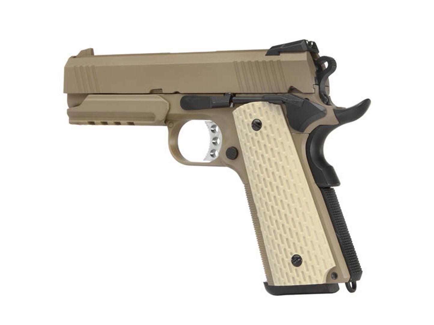 WE KIMBER Desert Warrior 4.3 Gas Blowback Airsoft Pistol.