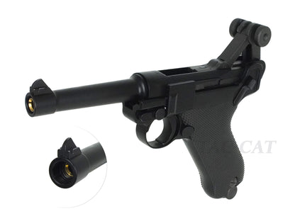 WE Luger P08 4INCH Gas Blowback Airsoft Pistol.