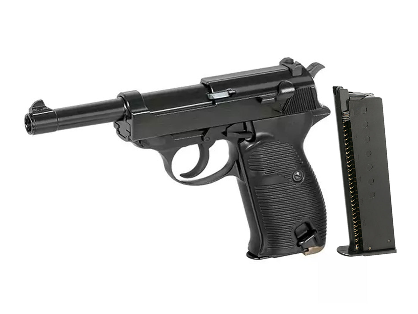 WE WALTHER P38 ( P38-L ) Gas Blowback Airsoft Pistol.